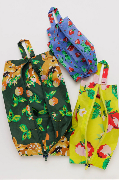 Baggu Needlepoint Fruit 3D Zip Set | The Mercantile London