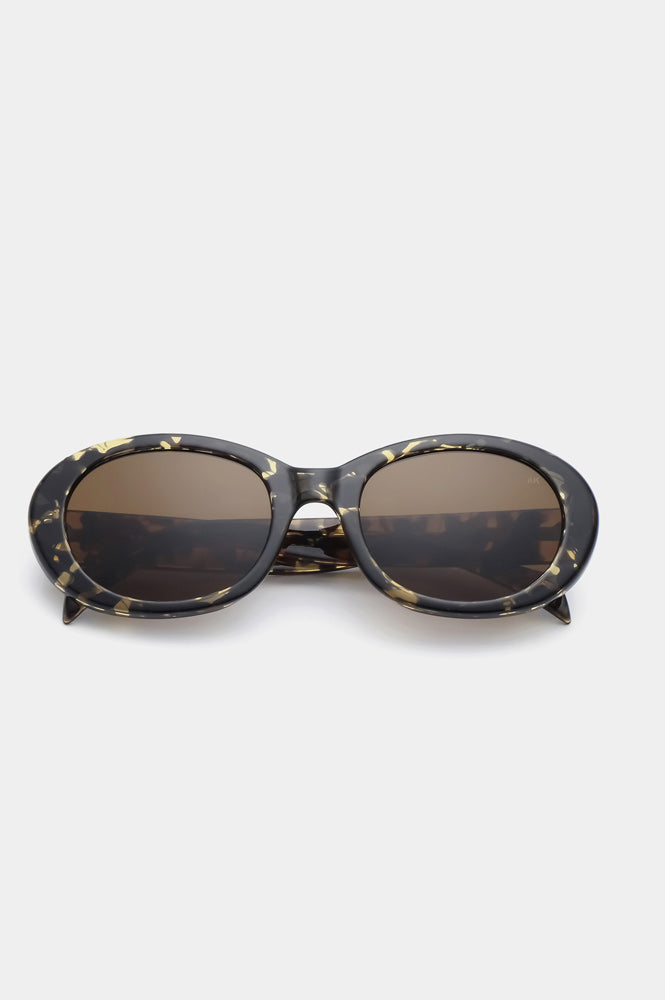 A Kjaerbede Anma Black / Yellow Tortoise Sunglasses - The Mercantile London