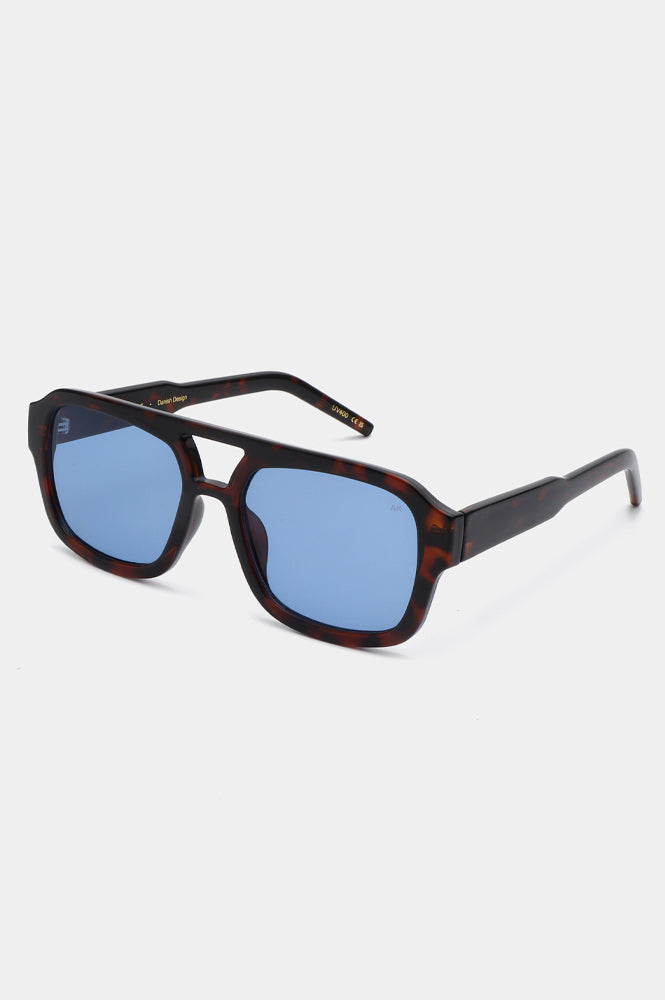 A Kjaerbede Kaya Demi Tortoise Blue Lens Sunglasses - The Mercantile London