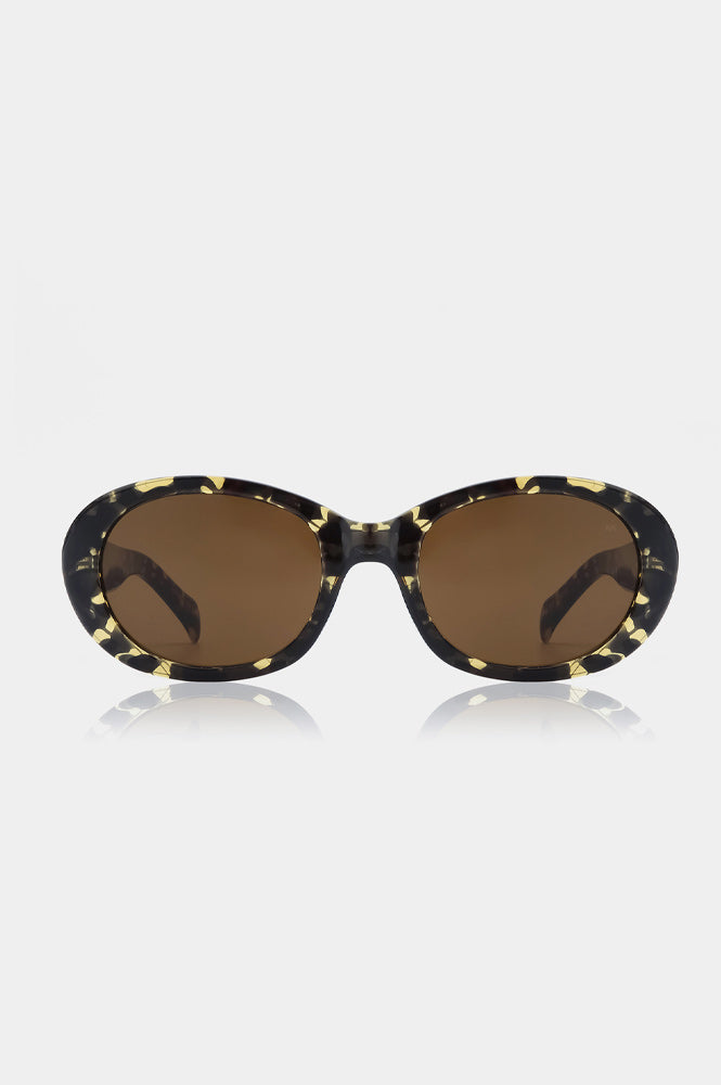 A Kjaerbede Anma Black / Yellow Tortoise Sunglasses - The Mercantile London