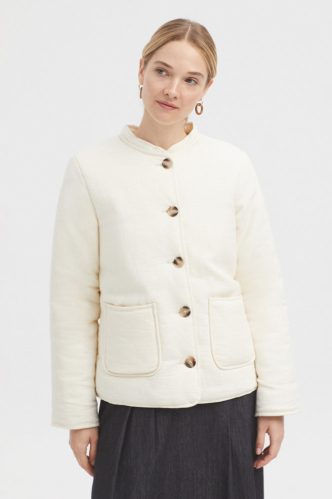 Nice Things Ecru Puffer Jacket