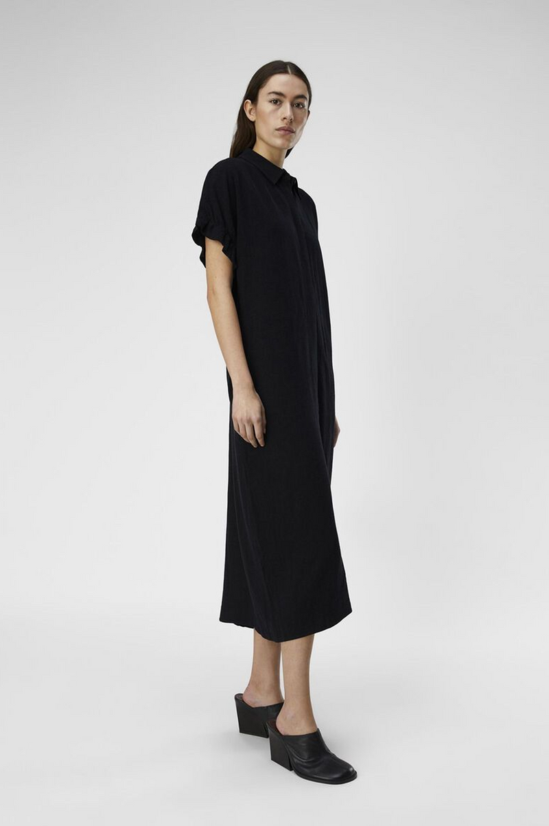 Object Sanne Tiana Black Shirt Dress