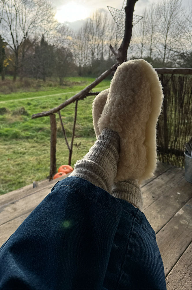 YOKO Wool Beige Natural Slippers