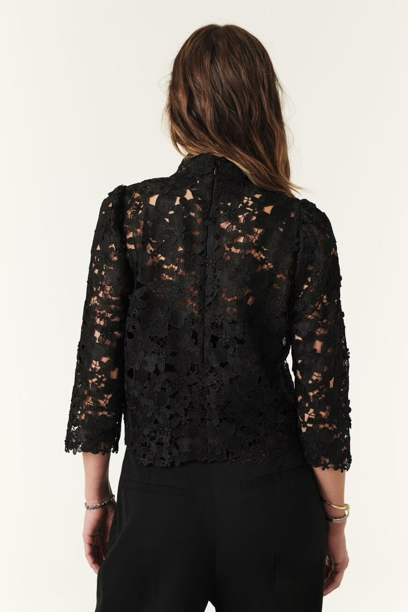 Ba&sh Paul Black Lace Top