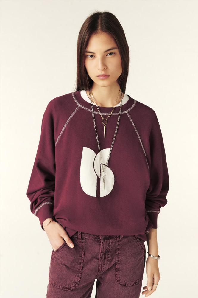 Ba&sh Sweatshirt Bart Aubergine Sweatshirt