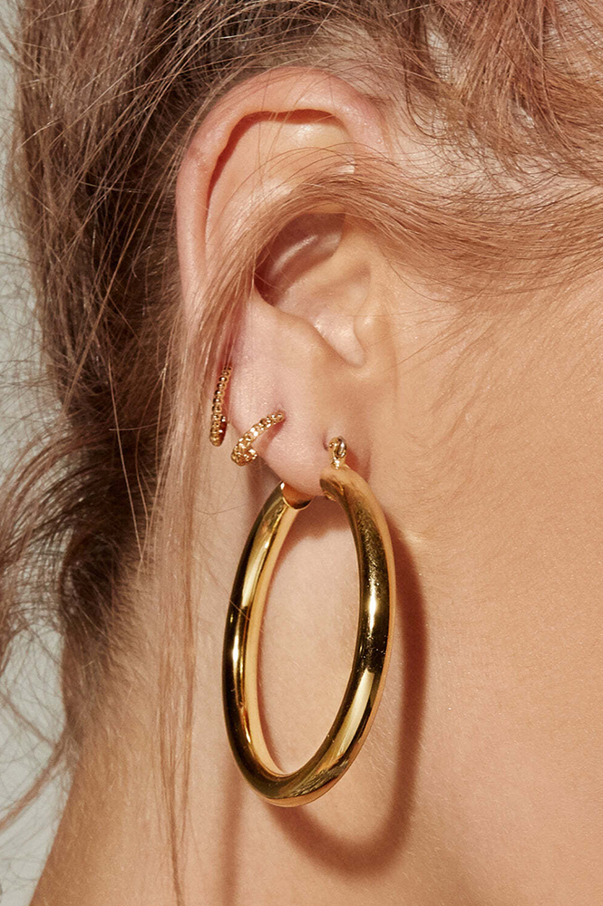 Luv AJ Amalfi Gold Tube Hoops