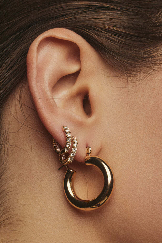 Luv AJ Baby Amalfi Gold Tube Hoops