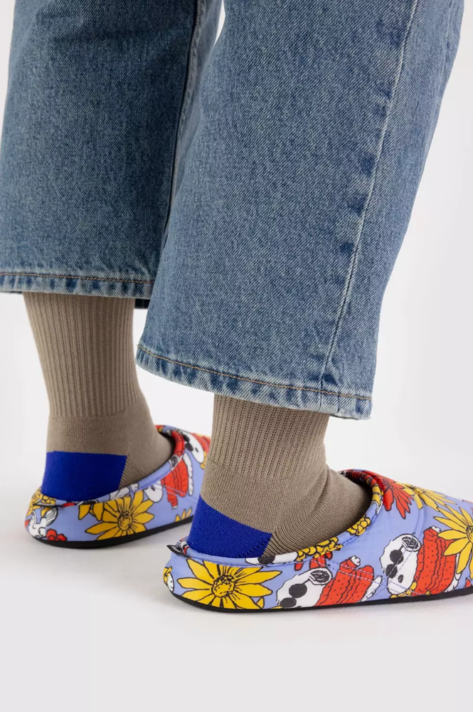 Baggu Floral Snoopy Puffy Slippers