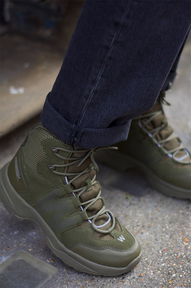 Woden Olena Dark Olive Waterproof Hiking Boots