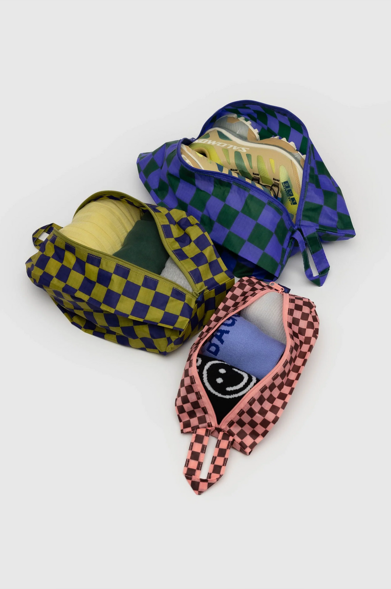 Baggu 3D Zip Set Jewel Checks Bags