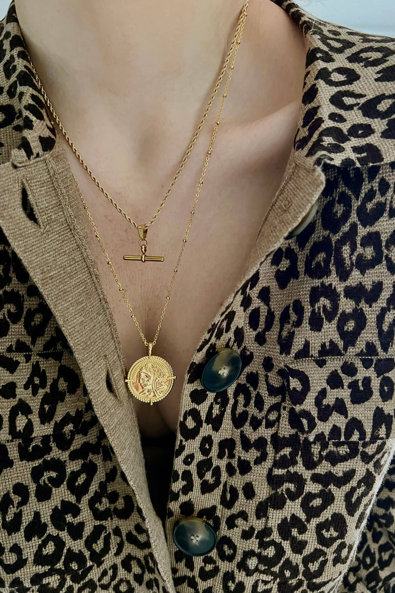 Lunar T Bar Pendant Necklace