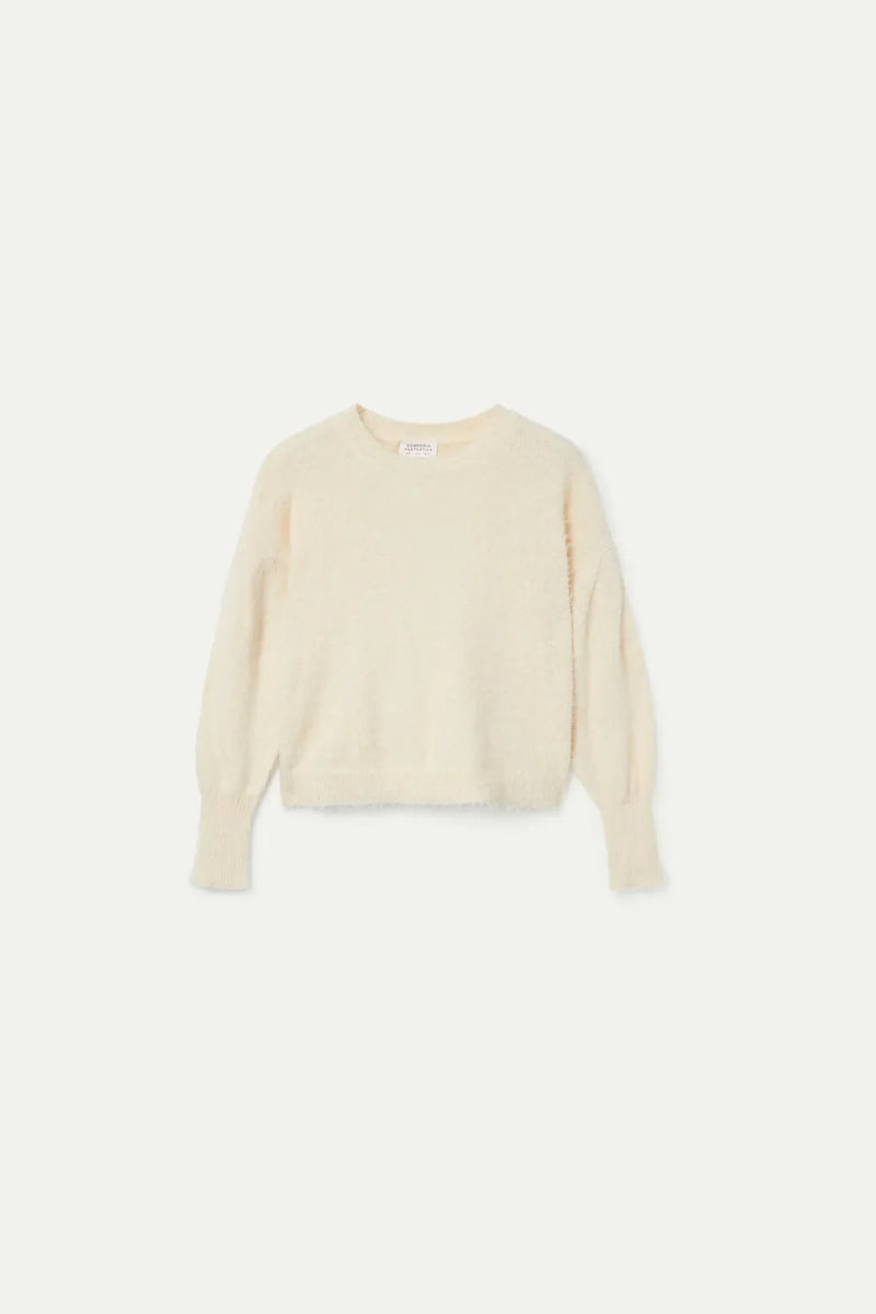 Compania Fantastica Buttermilk Textured Knit Sweater