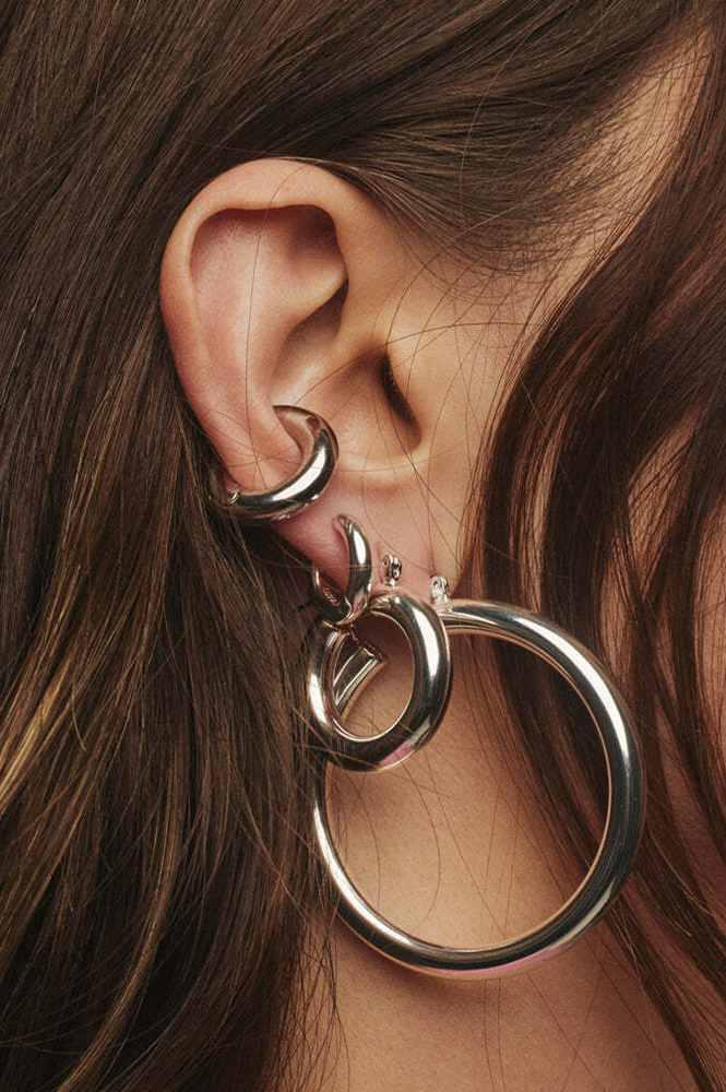 Luv AJ Baby Amalfi Silver Tube Hoops