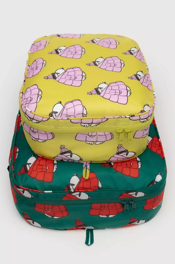 Baggu Puffer Snoopy Large Packing Cube Set