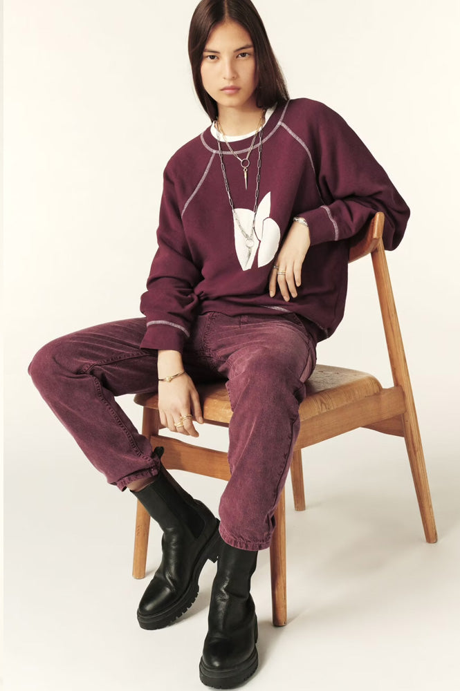 Ba&sh Sweatshirt Bart Aubergine Sweatshirt