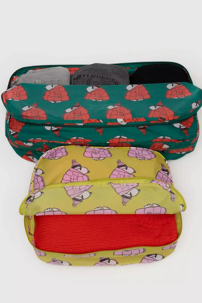 Baggu Puffer Snoopy Large Packing Cube Set