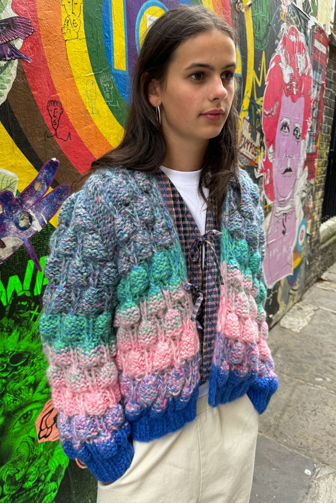 Dawn x Dare Arena Blue Rainbow Cardigan