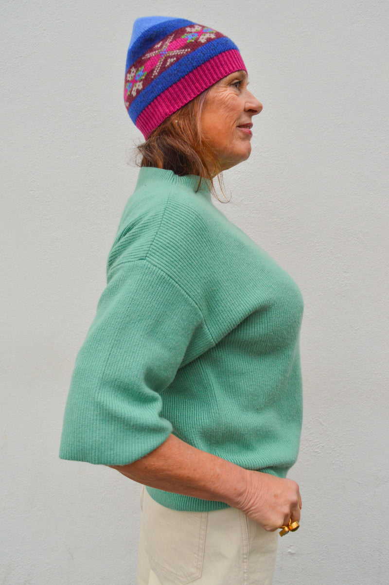 ICHI Boston Beryl Green Knit Pullover