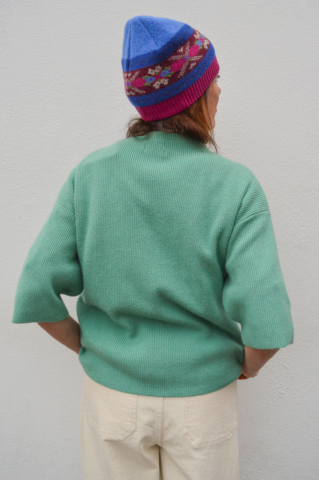 ICHI Boston Beryl Green Knit Pullover