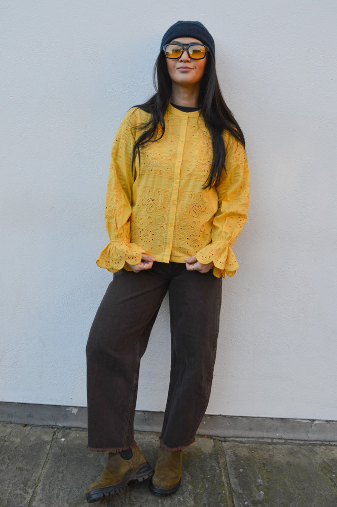 Ba&sh Soraya Yellow Blouse