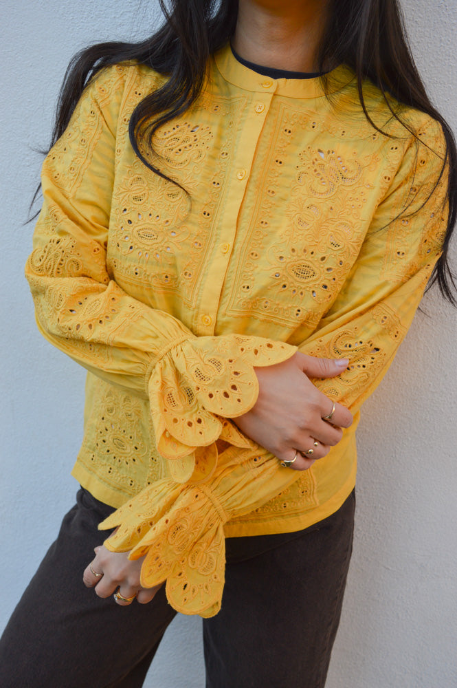 Ba&sh Soraya Yellow Blouse