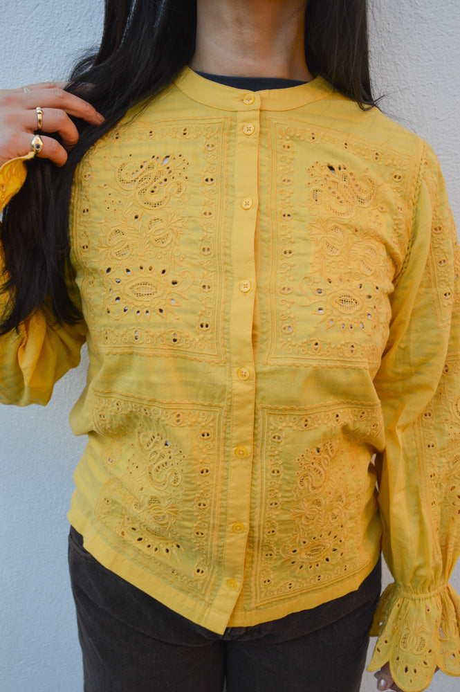 Ba&sh Soraya Yellow Blouse