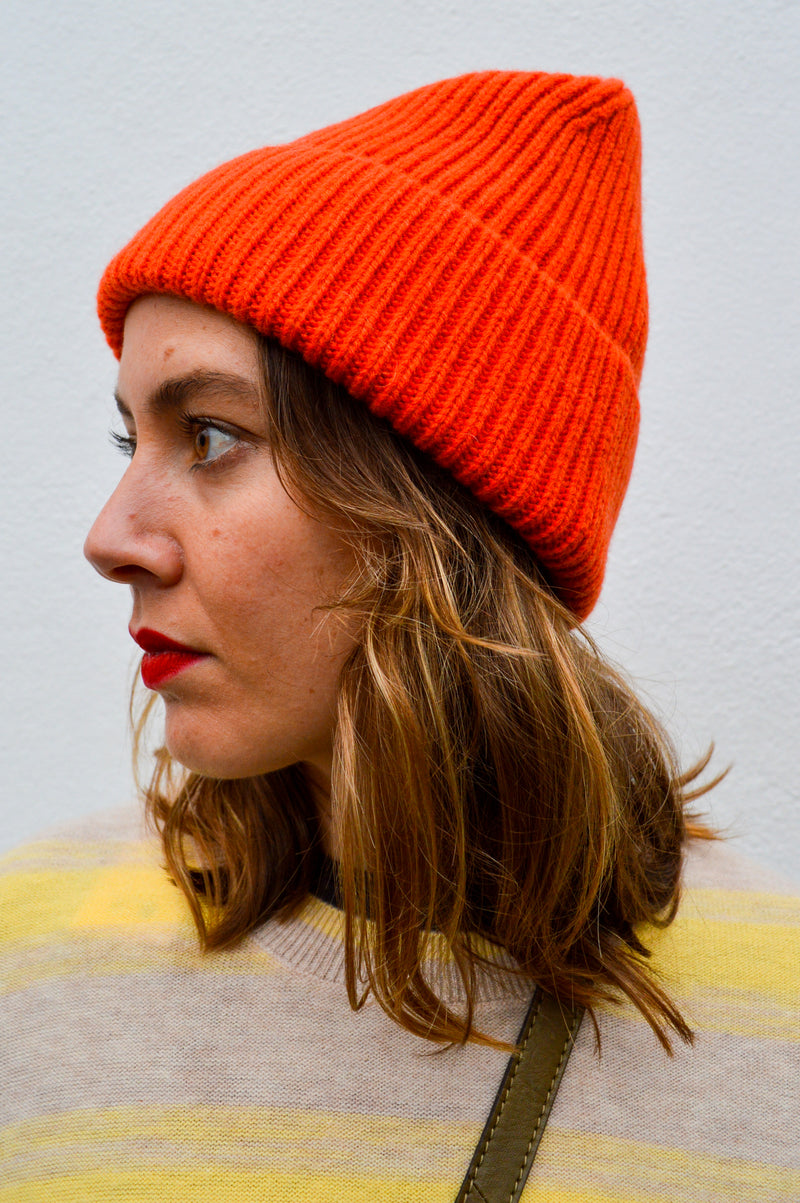 Billy Bamboo Merino Wool Orange Beanie