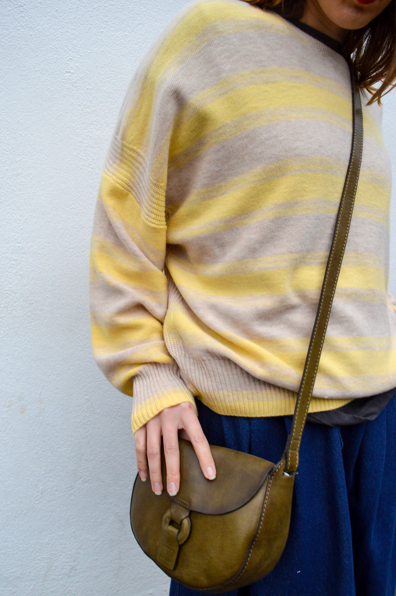 Vanessa Bruno Eugenie Striped Yellow Pullover