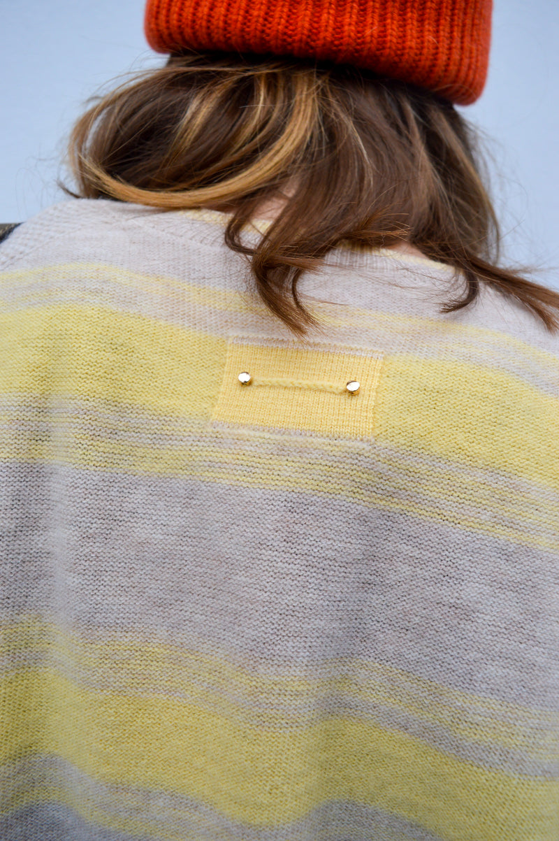 Vanessa Bruno Eugenie Striped Yellow Pullover