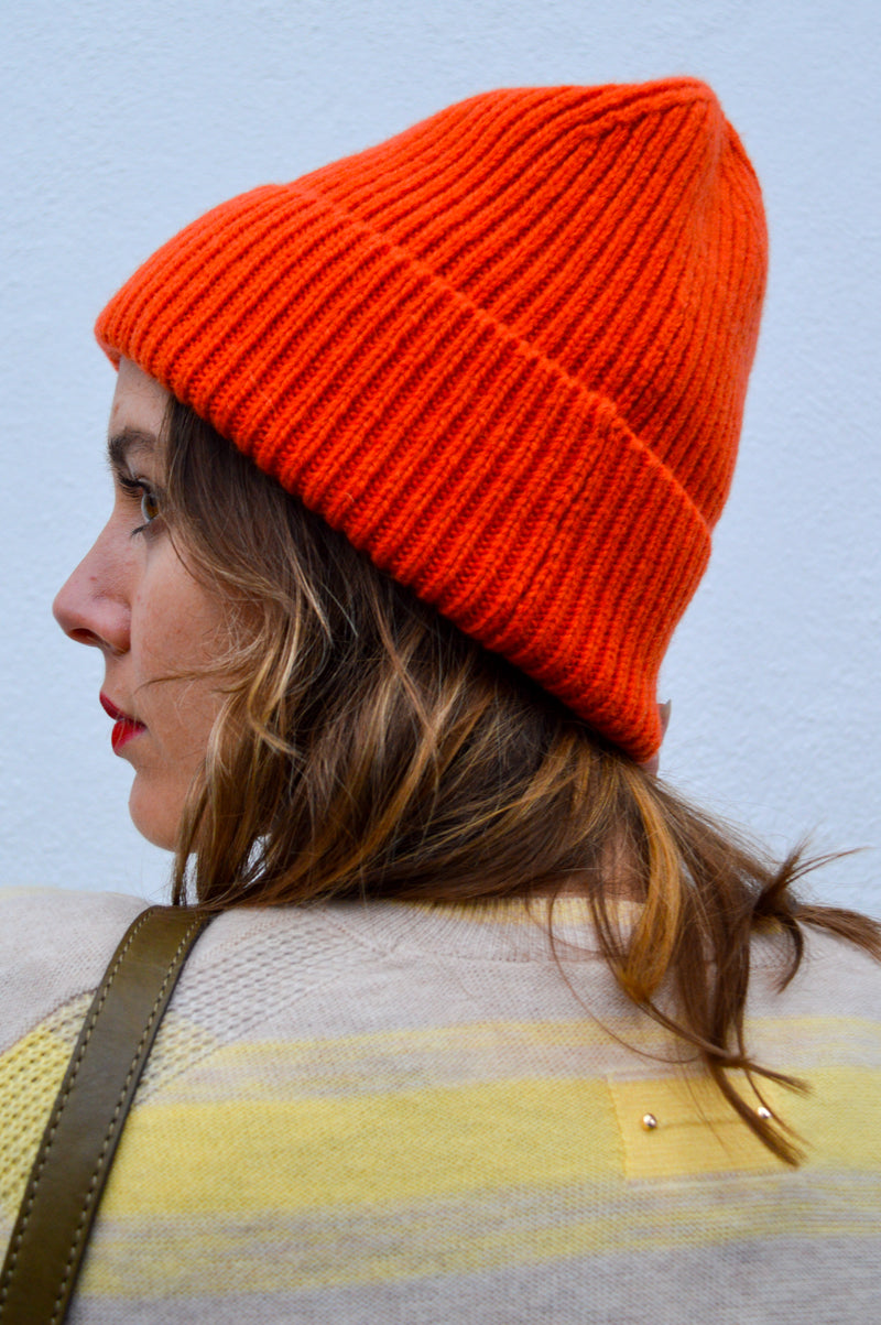 Billy Bamboo Merino Wool Orange Beanie