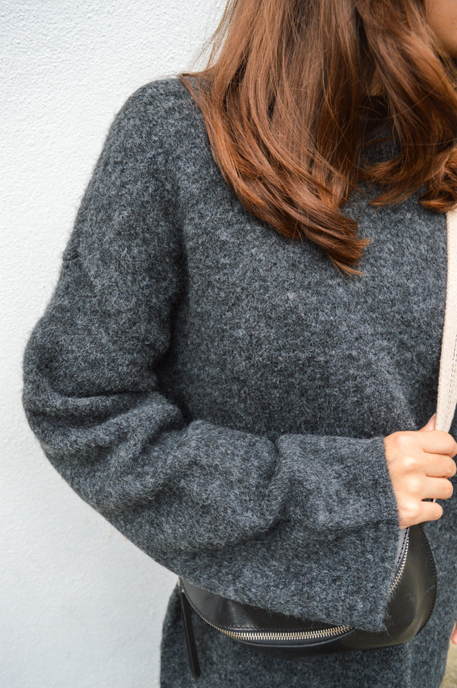 Object Diana Dark Grey Knit Pullover