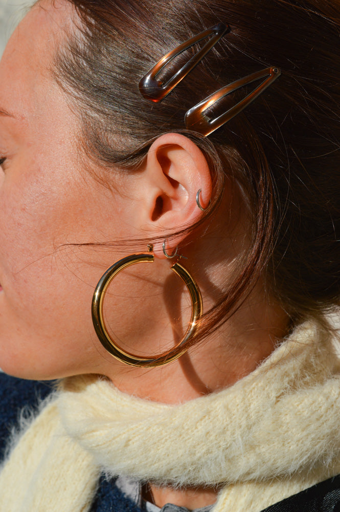 Luv AJ Amalfi Gold Tube Hoops