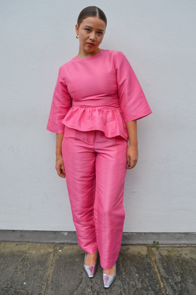 Stella Nova Crispy Pleated Pink Trousers