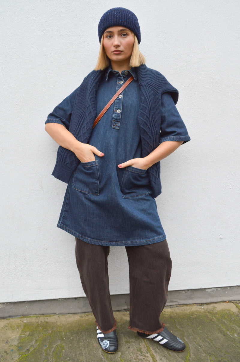 Numph London Dark Blue Denim Dress