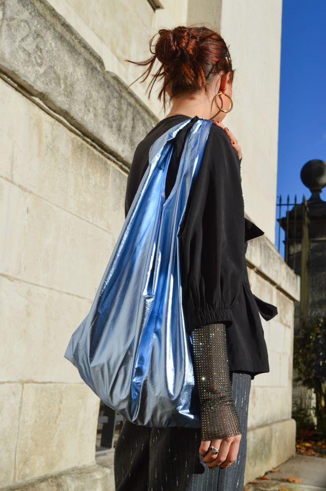 Baggu Standard Metallic Blue Reusable Bag