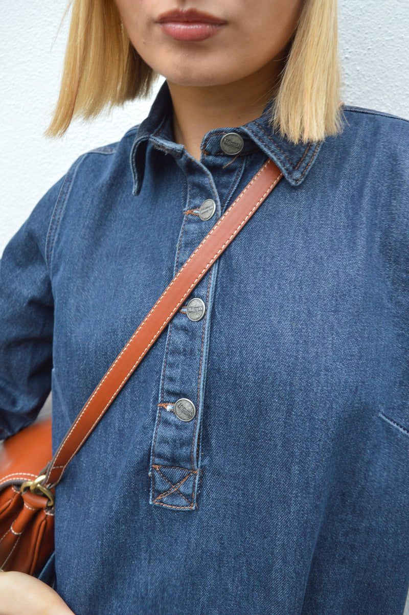 Numph London Dark Blue Denim Dress