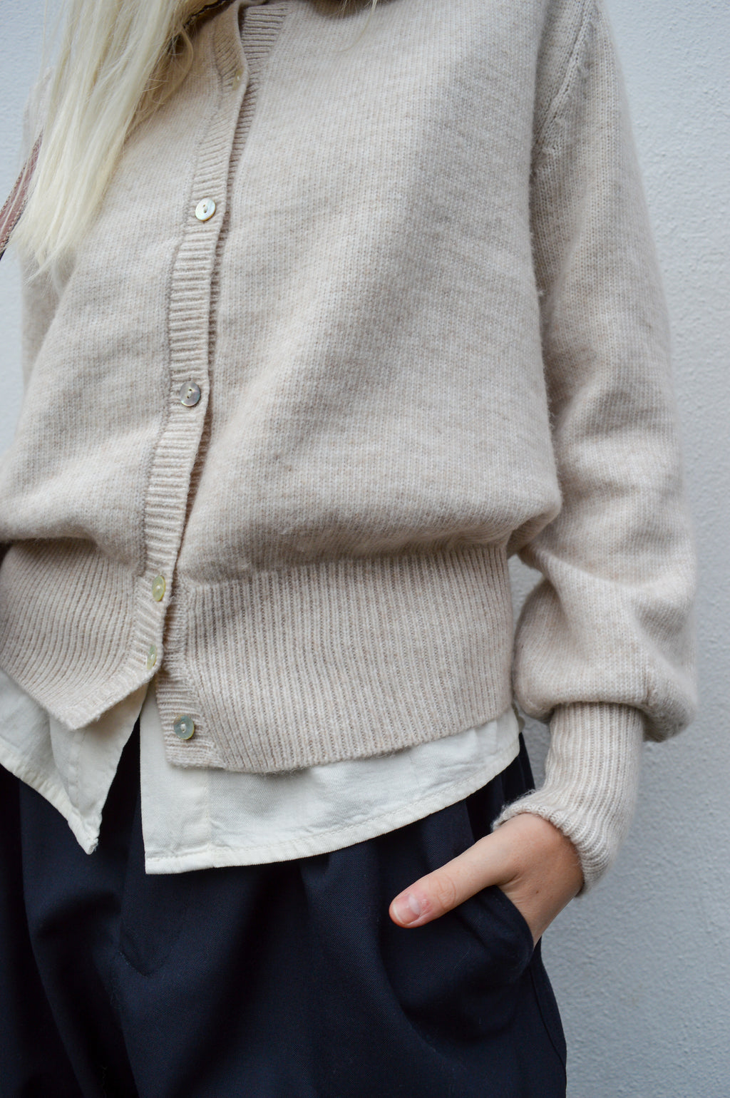 Fransa Elly Limestone Cardigan