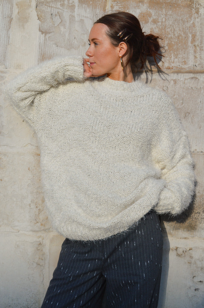 ICHI Adeline Birch Sweater