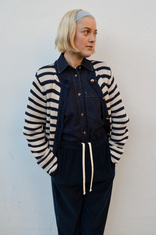 American Vintage Padow Navy Trousers