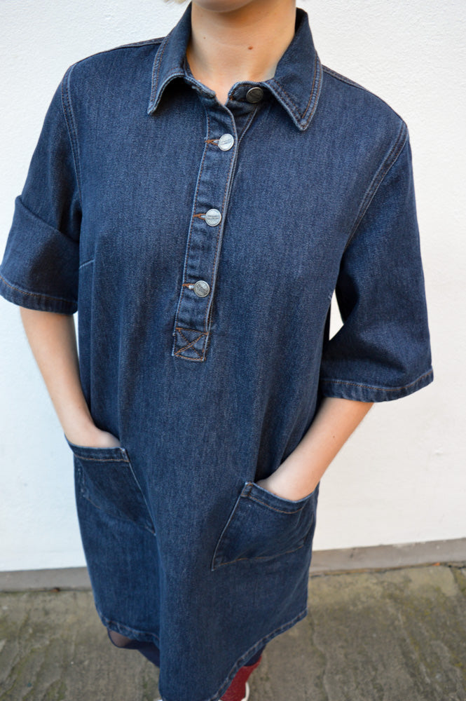 Numph London Dark Blue Denim Dress