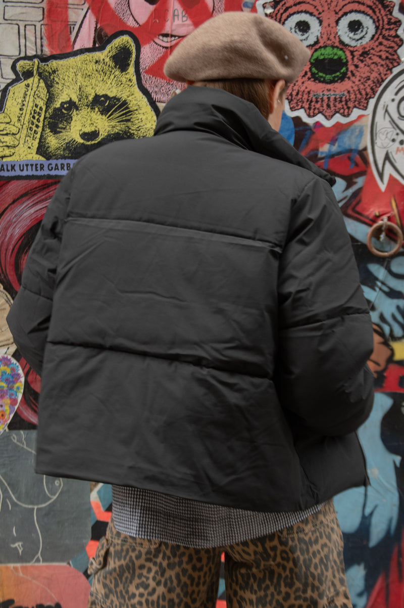 Selfhood Black Short Puffer