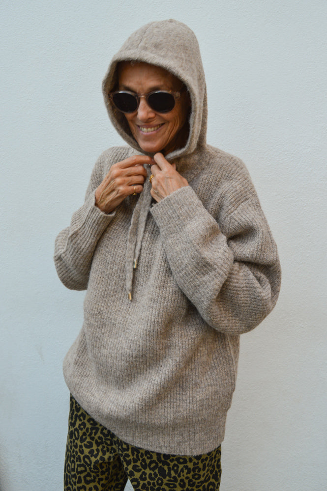 Nooki Norwood Mink Knitted Hoodie