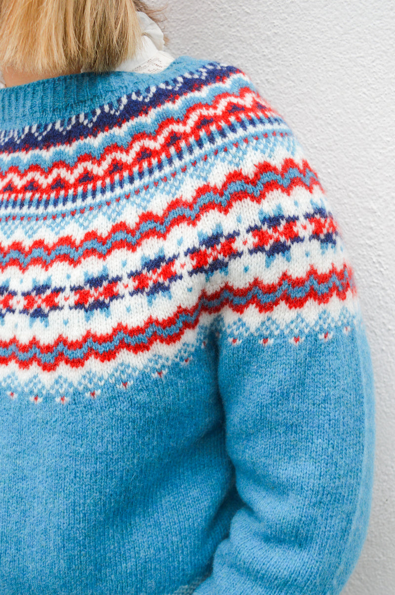 Lowie Caerphilly Fairisle Jumper in Blue