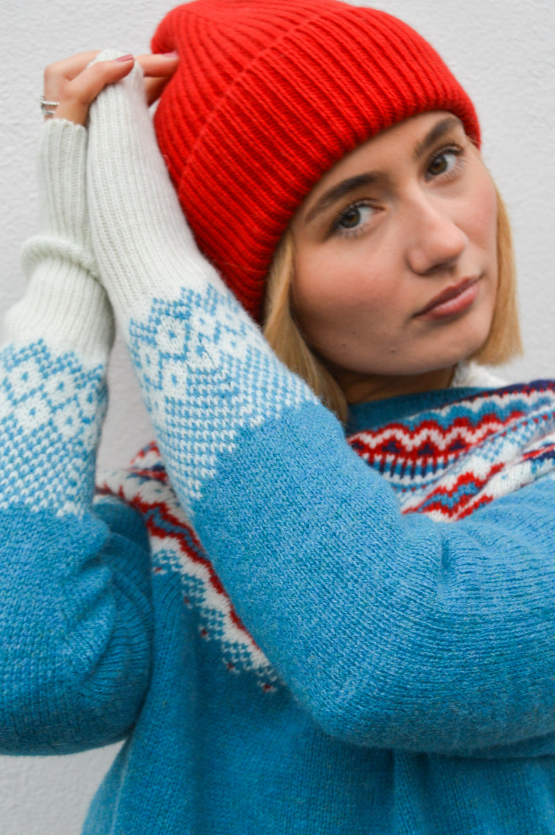 Lowie Caerphilly Fairisle Jumper in Blue