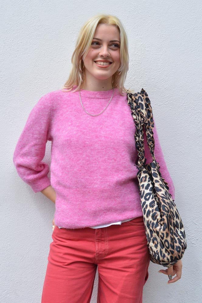 Numph Rietta Fuchsia Pink Pullover