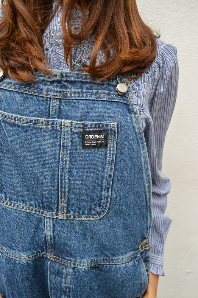 Dr Denim Lydia Stream Mid Retro Dungarees