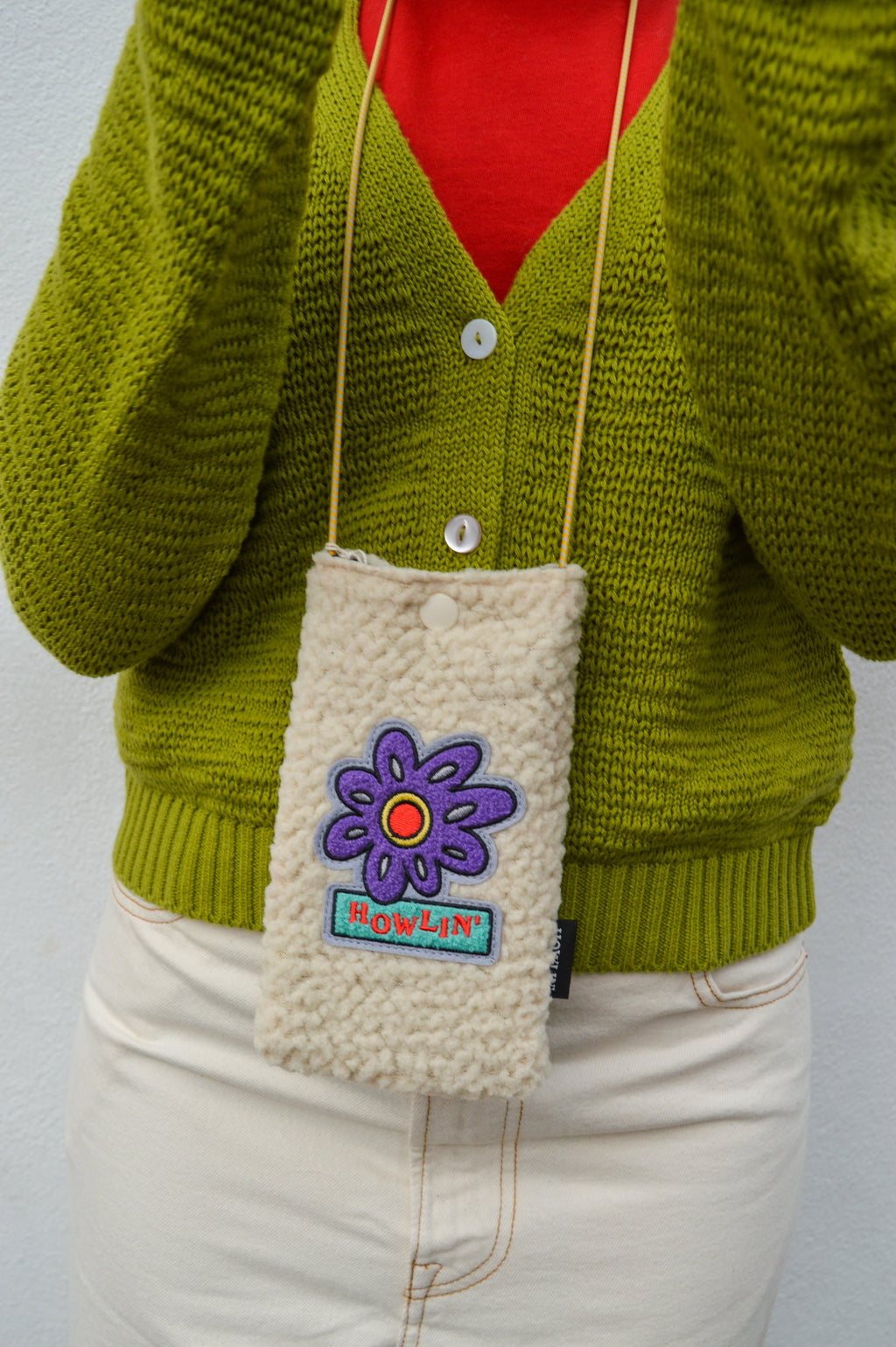 Howlin Ecru Flower Pouch