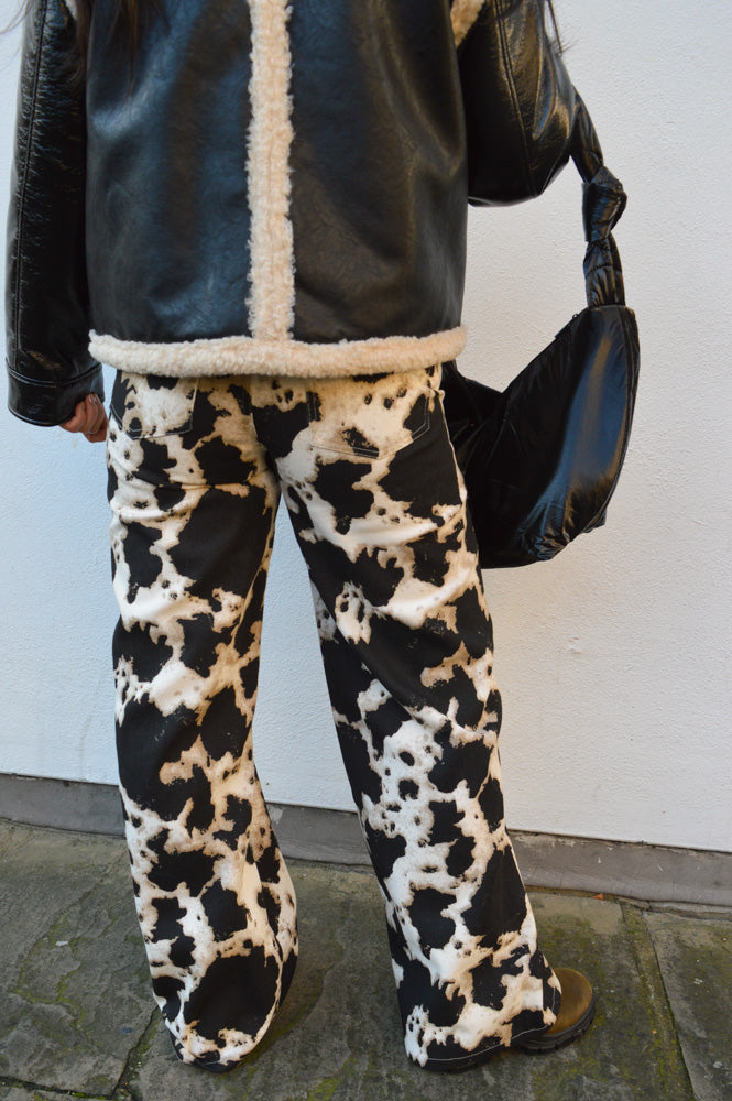 Object Montana Cow Print Jeans