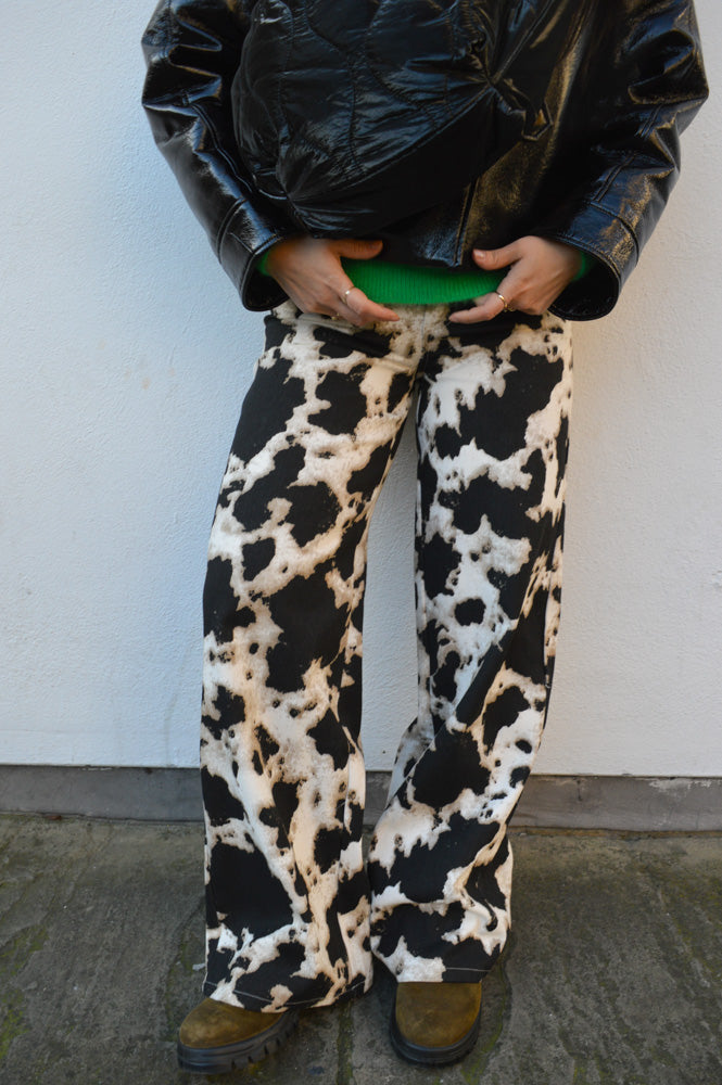 Object Montana Cow Print Jeans