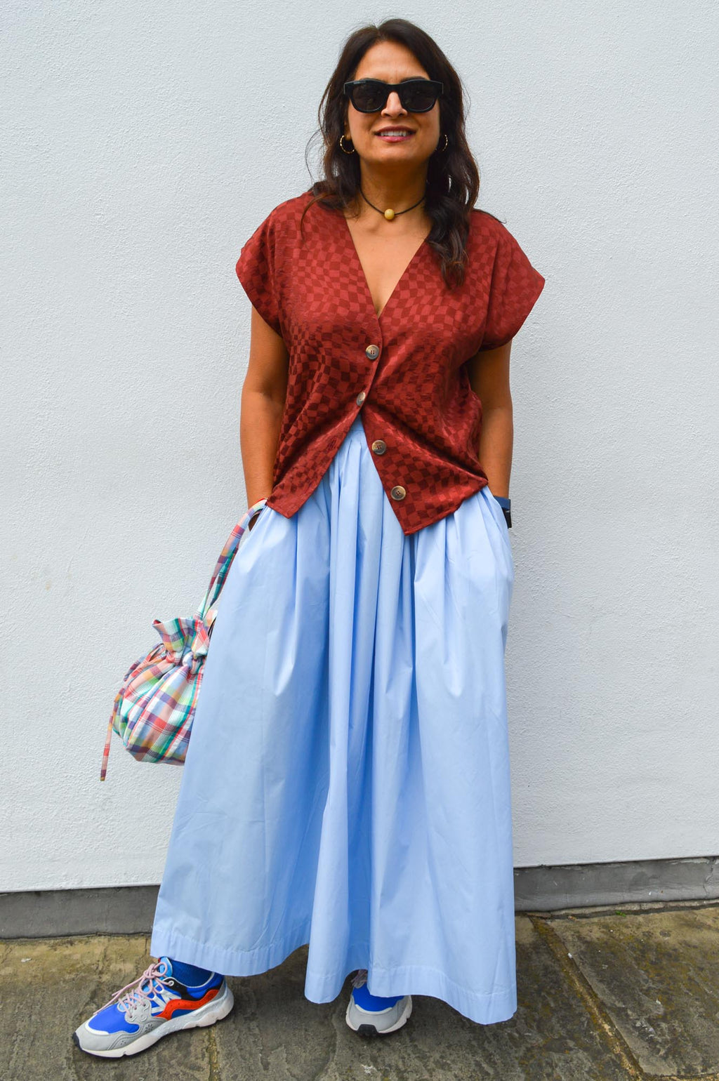Object Paige Brunnera Blue Skirt - The Mercantile London